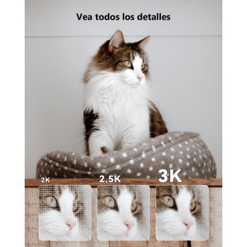 Imou Cámara IP WiFi Interior 2K(3MP) con Detección de Humano, Cámara de Vigilancia WiFi Interior 360° con Sirena, Audio