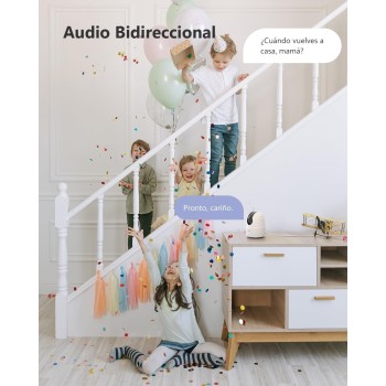 Imou Cámara IP WiFi Interior 2K(3MP) con Detección de Humano, Cámara de Vigilancia WiFi Interior 360° con Sirena, Audio