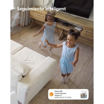 Imou Cámara IP WiFi Interior 2K(3MP) con Detección de Humano, Cámara de Vigilancia WiFi Interior 360° con Sirena, Audio