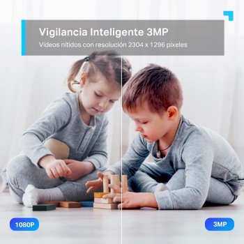 Tapo C210(2-Pack) - Cámara IP WiFi 360° Cámara de Vigilancia 2K (3MP),Visión Nocturna Admite Tarjeta SD hasta 512 GB, Detección