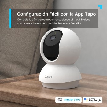Tapo C210(2-Pack) - Cámara IP WiFi 360° Cámara de Vigilancia 2K (3MP),Visión Nocturna Admite Tarjeta SD hasta 512 GB, Detección
