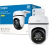 Tapo C51A - Cámara de vigilancia Wi-Fi para Exteriores 360°, visión Nocturna a Todo Color 2k (3 MP), detección Personas con IA