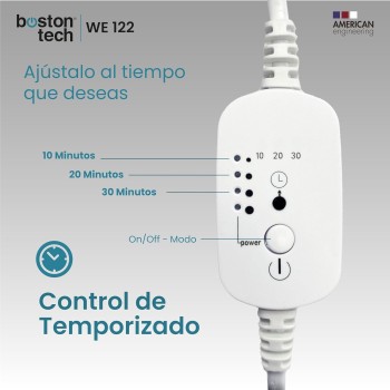 Boston Tech WE122 Lámpara de infrarrojos sobremesa fisioterapia dispositivo Termico potencia 200W alivio dolores y tensiones