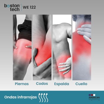 Boston Tech WE122 Lámpara de infrarrojos sobremesa fisioterapia dispositivo Termico potencia 200W alivio dolores y tensiones
