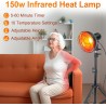 Rkdely Lámparas Infrarrojas, 150W Lampara Infrarrojos, Lampara Luz Roja con Temporizador, Lámparas de Calor Infrarrojo con