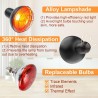 Rkdely Lámparas Infrarrojas, 150W Lampara Infrarrojos, Lampara Luz Roja con Temporizador, Lámparas de Calor Infrarrojo con