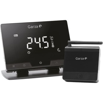 Garza Smart - Termostato Inalámbrico Wifi Inteligente para caldera y calefacción, programable, pantalla táctil, Wifi 2.4GHz,