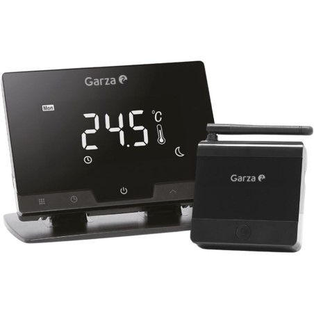 Garza Smart - Termostato Inalámbrico Wifi Inteligente para caldera y calefacción, programable, pantalla táctil, Wifi 2.4GHz,