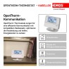 Emos Termostato de ambiente digital compatible con OpenTherm, programable, cableado, de montaje en superficie, blanco, 12,6 x