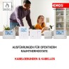 Emos Termostato de ambiente digital compatible con OpenTherm, programable, cableado, de montaje en superficie, blanco, 12,6 x
