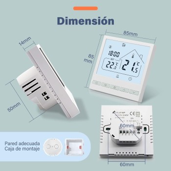 Beok Termostato Calefaccion WiFi para Caldera.Termostato con Alexa Control Vocal termostato Tuya Programable Inalámbrico Digital