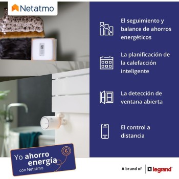 Netatmo Termostato Inteligente y Conectado de Ahorro de energía, WiFi, controla la calefacción de Forma remota Mediante la