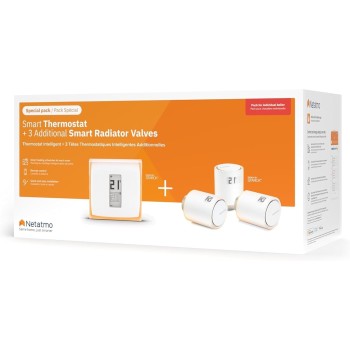 Netatmo Termostato Inteligente y Conectado de Ahorro de energía, WiFi, controla la calefacción de Forma remota Mediante la