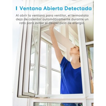 Meross Termostato Calefaccion WiFi Matter, Termostato WiFi Caldera Gas Condensación, Compatible con Alexa, Google Assistant y