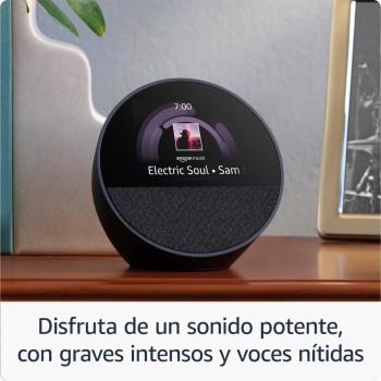 Amazon Echo Spot (última generación) | Despertador inteligente con sonido de calidad y Alexa | Blanco