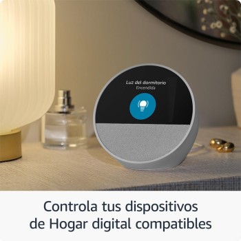 Amazon Echo Spot (última generación) | Despertador inteligente con sonido de calidad y Alexa | Blanco