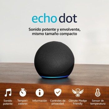 Echo Dot (Última generación) | Altavoz inteligente wifi y Bluetooth con Alexa, con sonido más potente y de mayor amplitud |