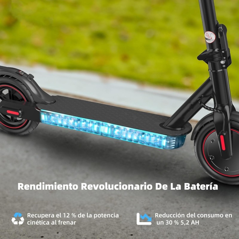 iScooter 8.5" Patinete Electrico Plegable para Adolescentes Y Adultos, 350W Motor, Autonomía 30KM, MAX 25 KM/H, 187.2WH Batería,