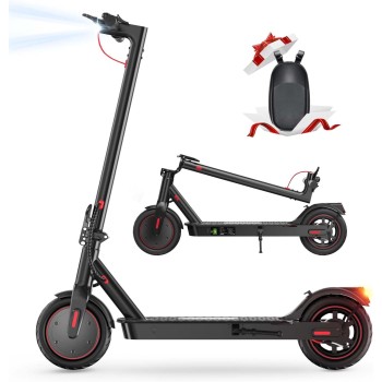 iScooter 8.5" Patinete Electrico Plegable para Adolescentes Y Adultos, 350W Motor, Autonomía 30KM, MAX 25 KM/H, 187.2WH Batería,