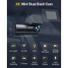 GKU Dashcam Cámara Coche 4K+1080P, 5GHz WiFi &GPS, 1.5'' IPS Dash CAM Coche con Tarjeta SD de 64GB,Camara Coche Grabadora,170°