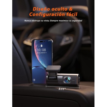 iZEEKER 2.5K Dashcam WiFi Dash Camera para Coches, Mini Cámara para Coche 1440P Front Dashcam con App, Tarjeta 32GB Gratis,
