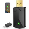 Adaptador CarPlay Inalámbrico – Adaptador Android Auto Inalámbrico, Wi-Fi 5,8GHz Plug & Play, Mini y Estable, iOS 10+/Android