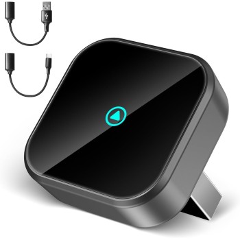 H3 Adaptador CarPlay Inalámbrico para iPhone - Convertidor de Cableado a Inalámbrico, Plug and Play USB-A/Type-C, Compatible con