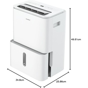 COMFEE' Deshumidificador de Humedad 16L Silencioso | WiFi/App, Modo Secado de Ropa y Auto Antihumedad, Purificador Eléctrico