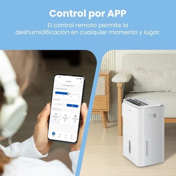 COMFEE' Deshumidificador de Humedad 16L Silencioso | WiFi/App, Modo Secado de Ropa y Auto Antihumedad, Purificador Eléctrico