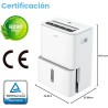 COMFEE' Deshumidificador de Humedad 16L Silencioso | WiFi/App, Modo Secado de Ropa y Auto Antihumedad, Purificador Eléctrico