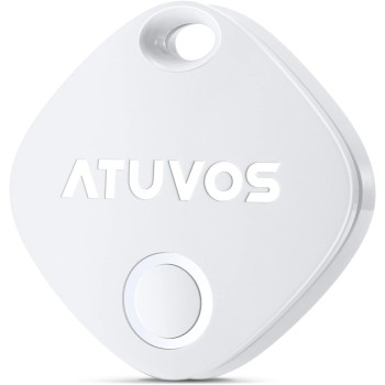 ATUVOS Air Tag Smart Tracker 2 Pack Negro, Buscador de Objetos Bluetooth Funciona con Buscar Apple (Sólo iOS, Android no