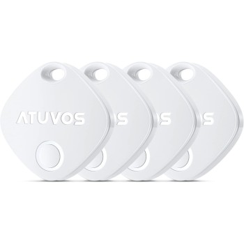 ATUVOS Air Tag Smart Tracker 2 Pack Negro, Buscador de Objetos Bluetooth Funciona con Buscar Apple (Sólo iOS, Android no