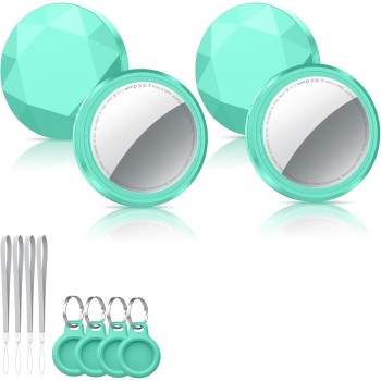 Air Tracker Tags 4 Pack, Buscador de Objetos Bluetooth Funciona con Buscar Apple (sólo iOS), Localizador Bluetooth, Rastreador