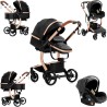 Eléctrico Inteligente Carrito Bebe, Multifuncional Carro Bebe, Cochecito Bebes con Cojín de Asiento Extraíble, Carros Para Bebe
