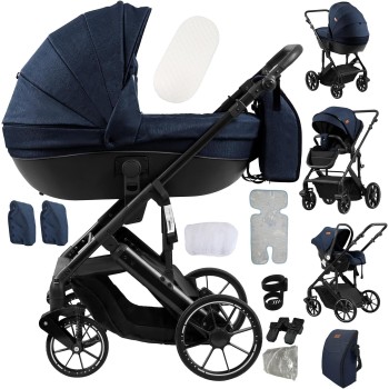 Eléctrico Inteligente Carrito Bebe, Multifuncional Carro Bebe, Cochecito Bebes con Cojín de Asiento Extraíble, Carros Para Bebe
