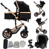 Eléctrico Inteligente Carrito Bebe, Multifuncional Carro Bebe, Cochecito Bebes con Cojín de Asiento Extraíble, Carros Para Bebe