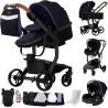 Eléctrico Inteligente Carrito Bebe, Multifuncional Carro Bebe, Cochecito Bebes con Cojín de Asiento Extraíble, Carros Para Bebe