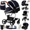 Eléctrico Inteligente Carrito Bebe, Multifuncional Carro Bebe, Cochecito Bebes con Cojín de Asiento Extraíble, Carros Para Bebe