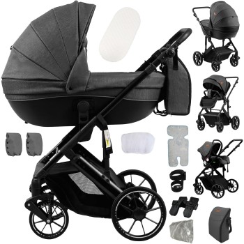 Eléctrico Inteligente Carrito Bebe, Multifuncional Carro Bebe, Cochecito Bebes con Cojín de Asiento Extraíble, Carros Para Bebe
