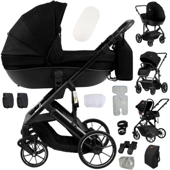 Eléctrico Inteligente Carrito Bebe, Multifuncional Carro Bebe, Cochecito Bebes con Cojín de Asiento Extraíble, Carros Para Bebe
