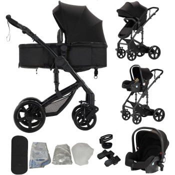 Eléctrico Inteligente Carrito Bebe, Multifuncional Carro Bebe, Cochecito Bebes con Cojín de Asiento Extraíble, Carros Para Bebe