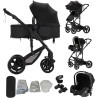 Eléctrico Inteligente Carrito Bebe, Multifuncional Carro Bebe, Cochecito Bebes con Cojín de Asiento Extraíble, Carros Para Bebe