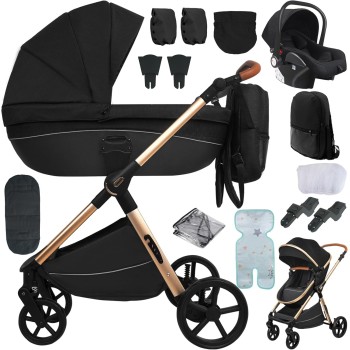 Eléctrico Inteligente Carrito Bebe, Multifuncional Carro Bebe, Cochecito Bebes con Cojín de Asiento Extraíble, Carros Para Bebe
