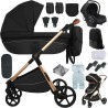 Eléctrico Inteligente Carrito Bebe, Multifuncional Carro Bebe, Cochecito Bebes con Cojín de Asiento Extraíble, Carros Para Bebe