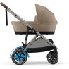 CYBEX Cochecito dorado e-GAZELLE S, máx. 22 kg (modo individual) / 2x 22 kg (modo dúo), sistema todo en 1 con accionamiento