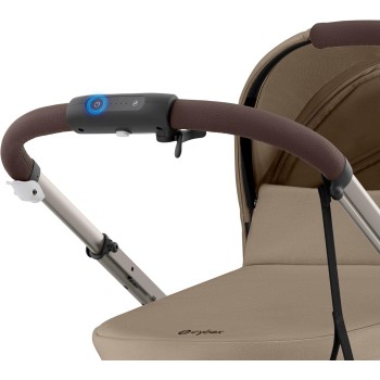 CYBEX Cochecito dorado e-GAZELLE S, máx. 22 kg (modo individual) / 2x 22 kg (modo dúo), sistema todo en 1 con accionamiento