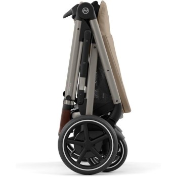 CYBEX Cochecito dorado e-GAZELLE S, máx. 22 kg (modo individual) / 2x 22 kg (modo dúo), sistema todo en 1 con accionamiento