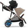 CYBEX Cochecito dorado e-GAZELLE S, máx. 22 kg (modo individual) / 2x 22 kg (modo dúo), sistema todo en 1 con accionamiento