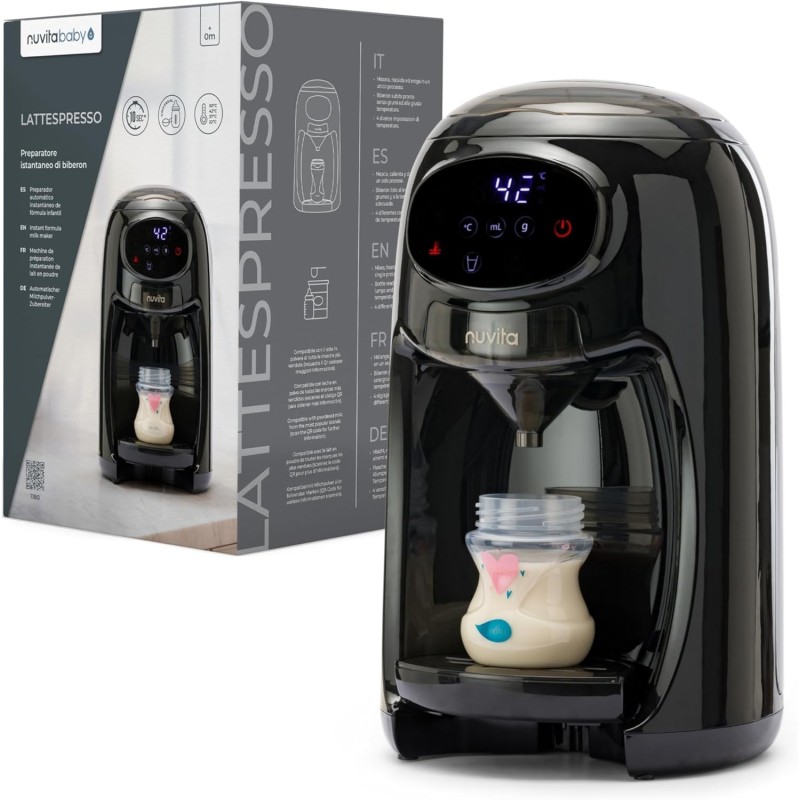Nuvita 1180 Lattespresso - Preparador instantáneo de leche en polvo, dosificación precisa, calentamiento y mezcla, 4