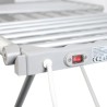 Fishtec - Tendedero eléctrico Plegable de Aluminio - 18 Barras - 230 W - 145 cm - Aluminio Plata - Calor - para Ropa de hogar -